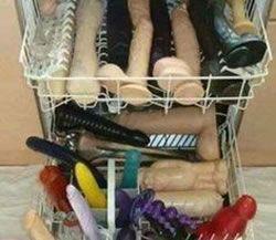 Sex toys can be cleaned in a dishwasher
