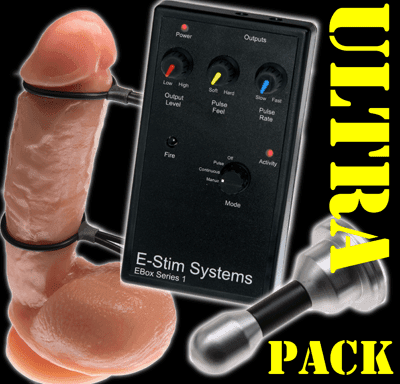 Intro2Her e-stim kit with vaginal electrode and pads