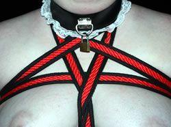 Image showing sub'r' in a rope harness