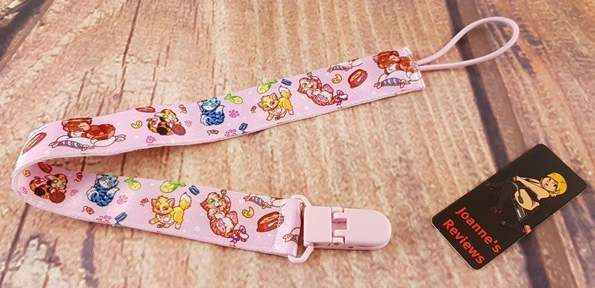 Image of the Kitten design pacifier clip from Onesies Downunder
