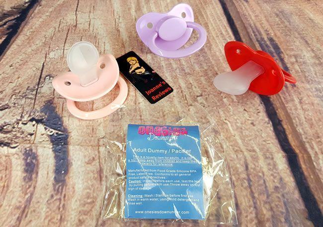 Image showing the three pacifiers and instructions