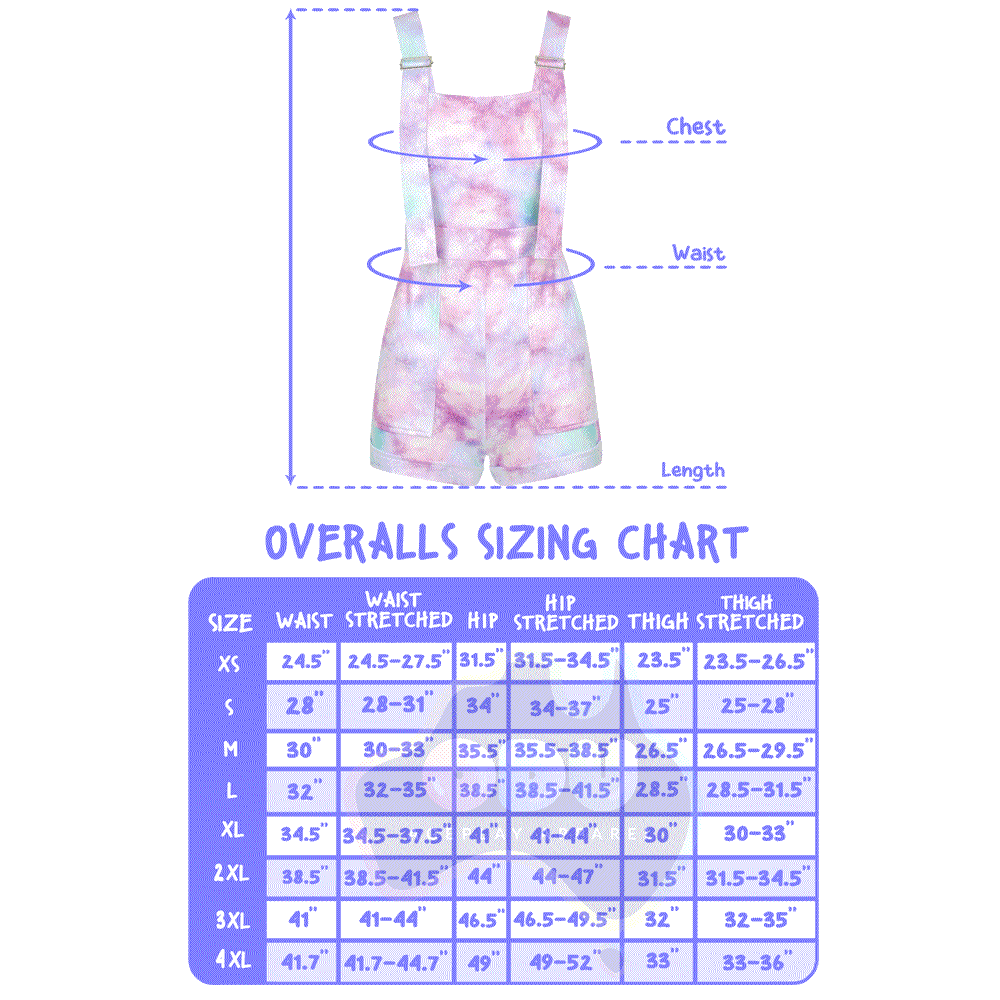 Image showing the Onesies Downunder sizing chart