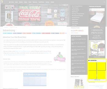 Les annonces standards sont montrées ci-dessous les plus premium et sont plus petites