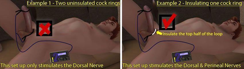 Image showing cock ring penis play with and without insulation