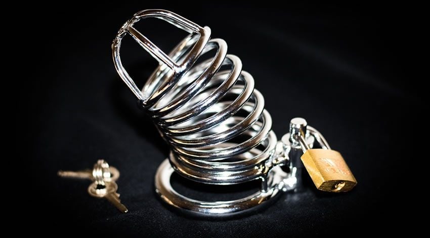 Image showing a cock cage chastity device
