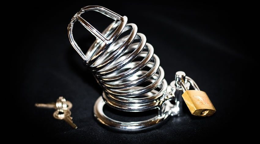 Image showing a chastity device for locking a penis away