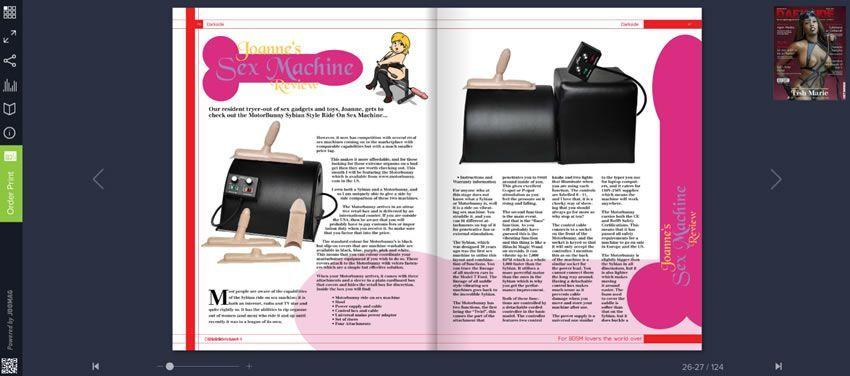 Darside Magazine edition 9 - Sybian and Motorbunny review.
