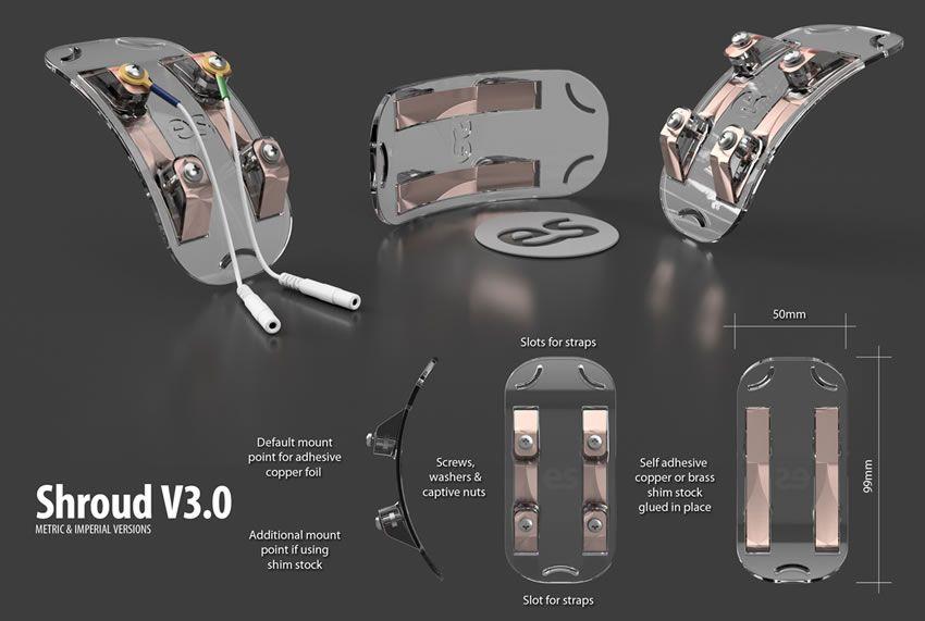 Image showing e-stimsons's design for a bipolar labia shield electrode