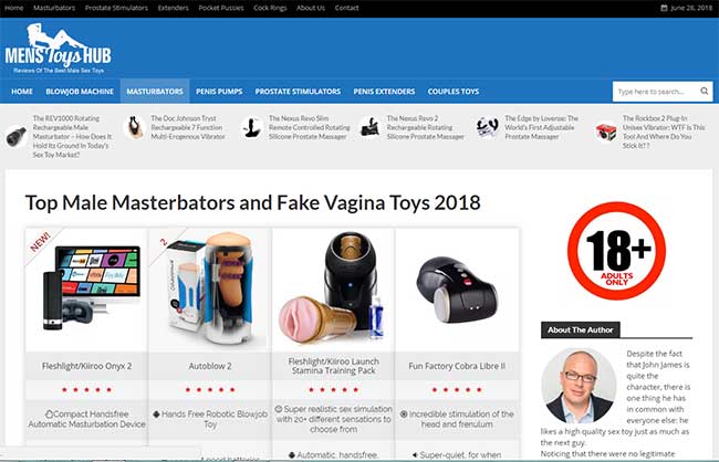 Image showing Johns Top Male Masterbators and Fake Vagina Toys 2018 article