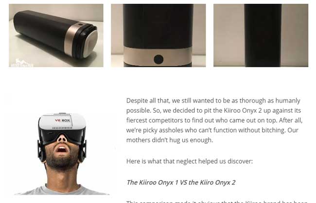 Image showing Johns review of the Kiiroo Onyx