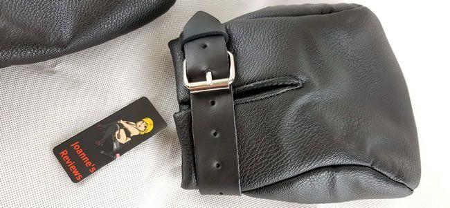 The leather strap and buckle fixes them firmly in place