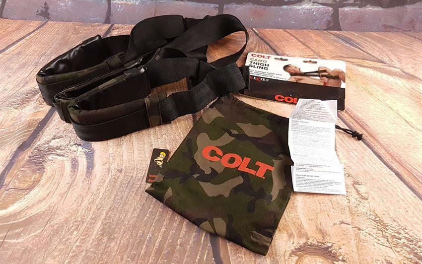 Image showing the packaging of the Colt Camo Thigh Cuffs