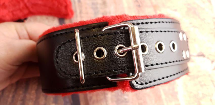 Image showing the details of the collars buckle and stitching