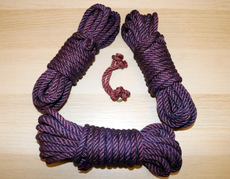 Image showing all three jute ropes and the keyring