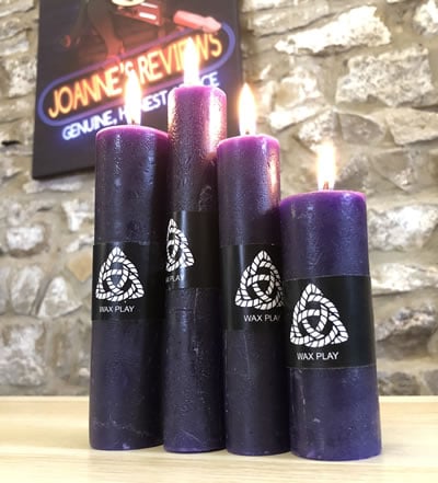 Image showing the wax lay candles lit