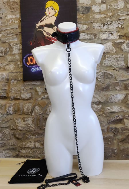 Image showing the collar and leash on my mannequin