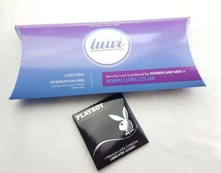 The Luwi female condoms and Playboy condom were a great choice