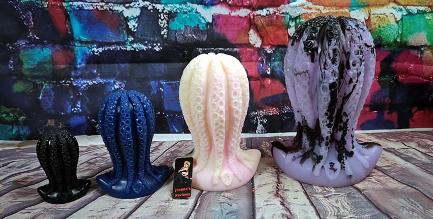 Image showing all four sizes and colours of Calamari Bliss