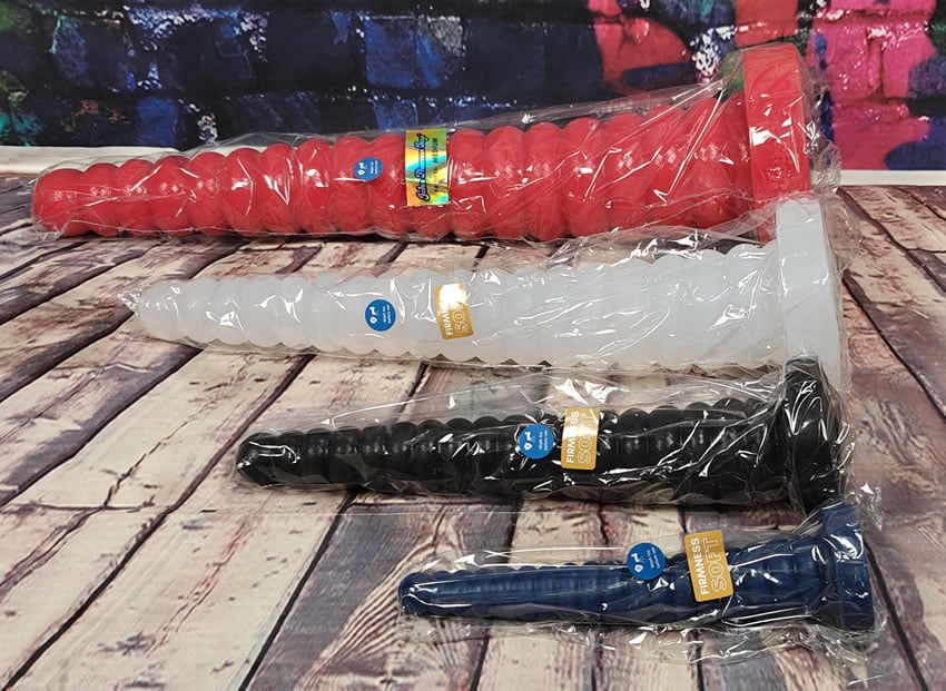 Image showing all four sizes of Elysium in their packaging