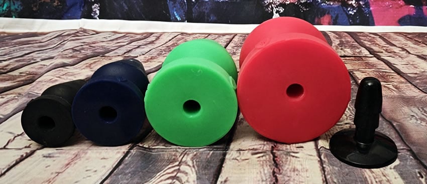 Image showing bases of RHINO and the free vac-u-lock compatible suction cup adaptor