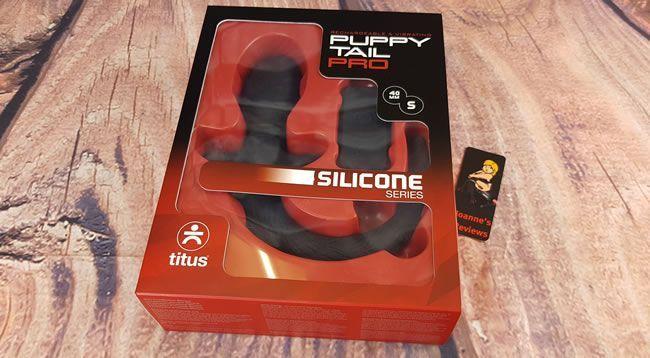 Image showing the retail packaging of the Titus Puppy Tail Pro Butt Plug