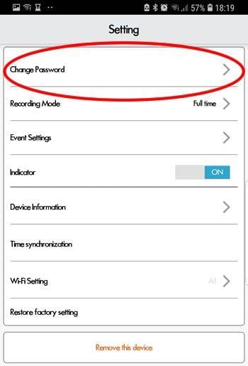 Change the default password as soon as you install the app