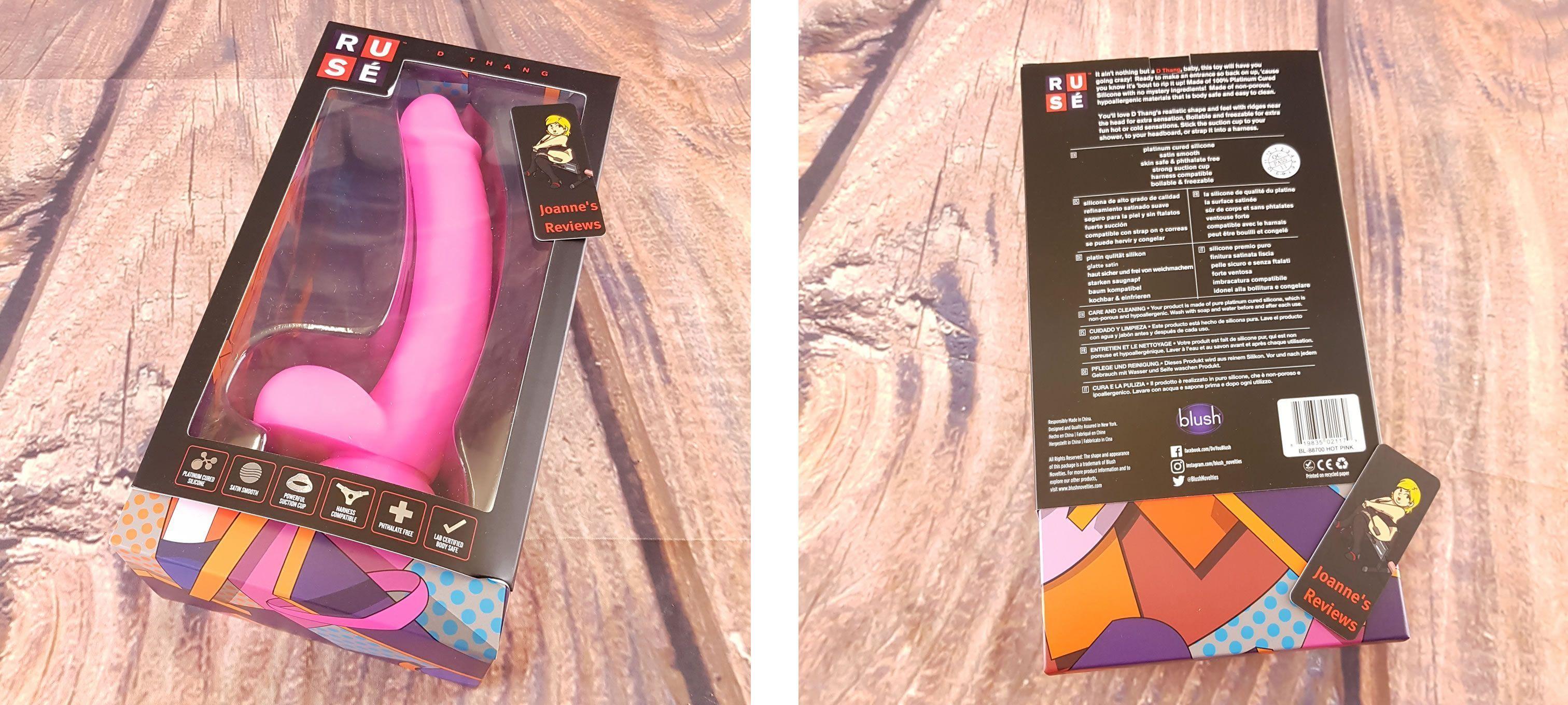 Image showing the packaging of the Ruse D-Thang Silicone Dildo