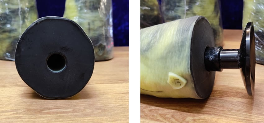Image showing the vac-u-lock hole and suction cup adaptor for the Graveyard Ghoul dildo