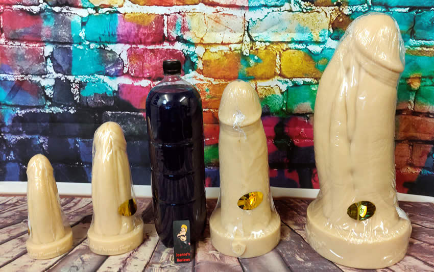 Image showing just how big the Daddy's Cock dildos are