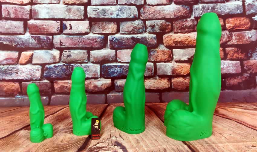 Image showing all four sizes of The Boogeyman Dildo
