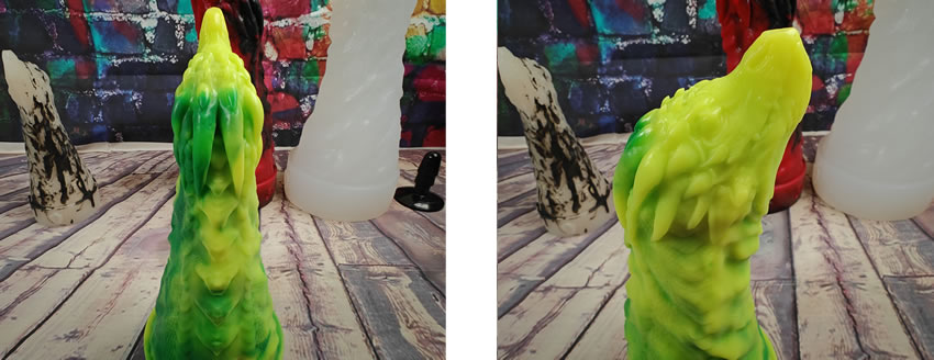 Image montrant les détails de la tête du dragon de John