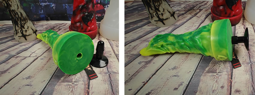 Image montrant le trou compatible Vac-u-lock et l'adaptateur à ventouse