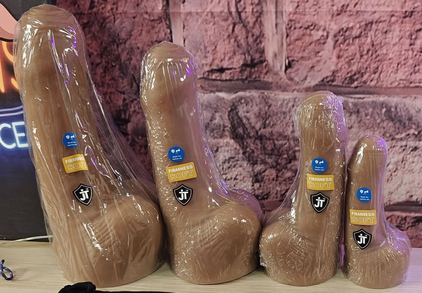 Image showing all four Timothy dildos in their packaging