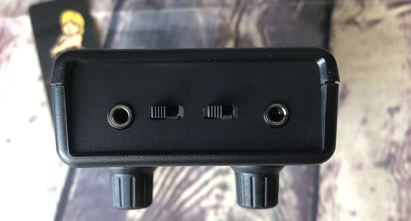 Image showing the sockets and switched on the Abox Mk 2