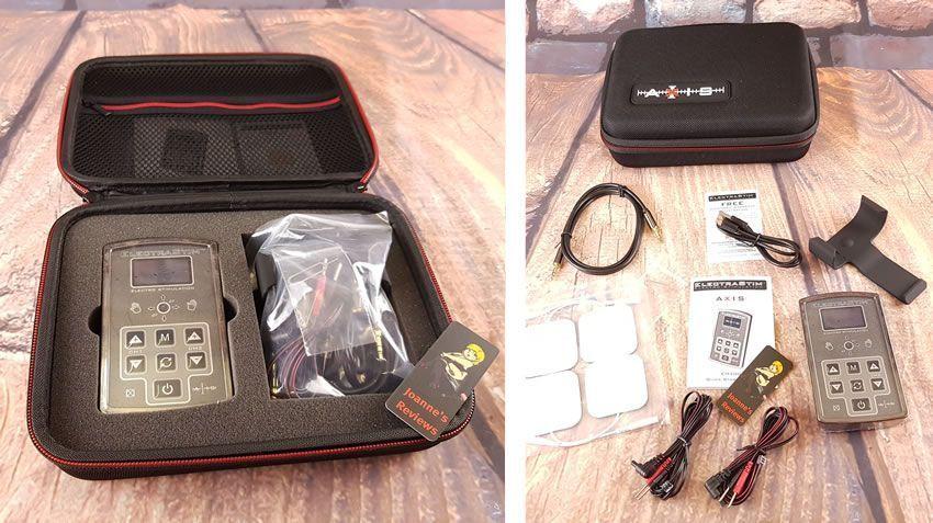 Image showing the contants of the Electrastim Axis storage case