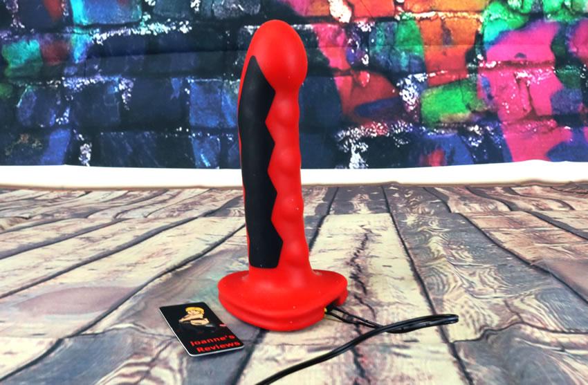 Image showing the Komodo Electro Dildo stood upon its base ready for use