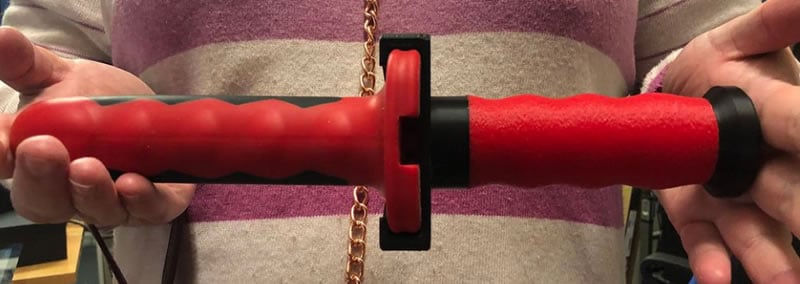 Image showing my home made thrusting handle