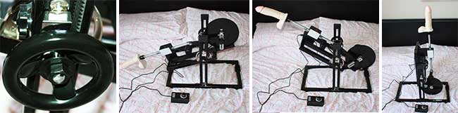 Image showing the adjusting mechanism and range of angles of thrust