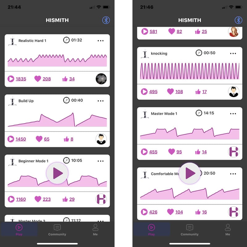 Image showing just some of the available fucking machine routines