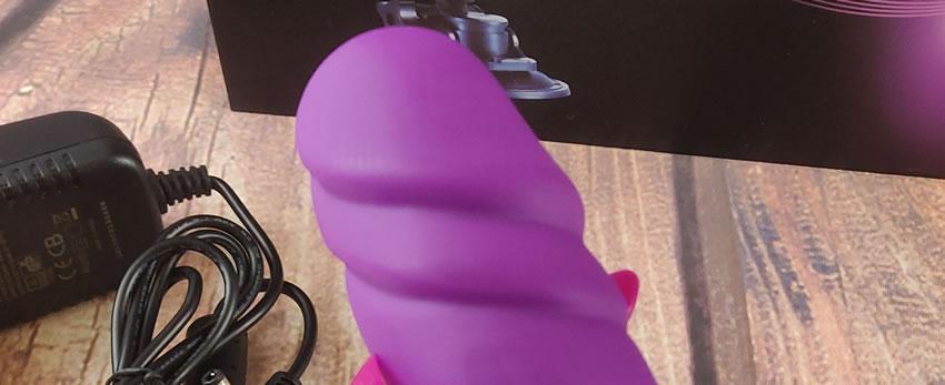 Image showing the delightful ridges on this silicone dildo