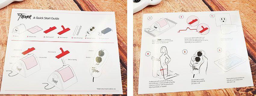 Image showing the simple and easy to understand instructions for the Tremor