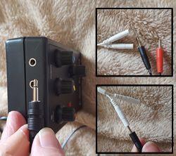 The plugs and sockets on the electrode are very small indeed