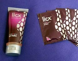 Licx gel lube is available in sachets, tubes and bottles