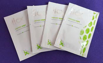 Licx Intimate wipes come in handy sized sachets