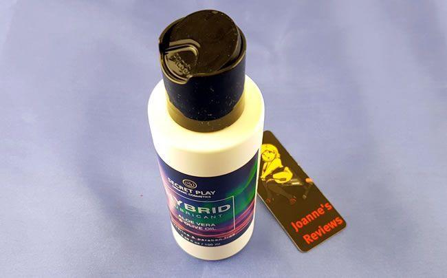 Image showing the flip top lid on the bottle of Secret Play Hybrid Lube