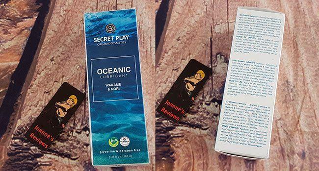 Secret Play Oceanic Lube comes in a very nice box carrying a lot of information