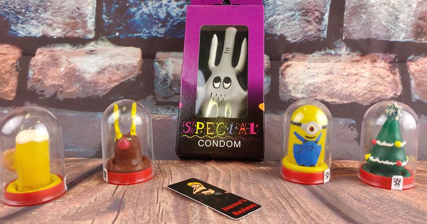 Image showing some of the fun condoms we were given at Erofame