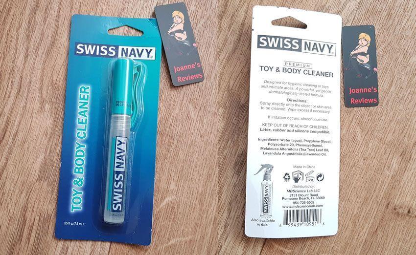 Image showing the 0.25oz bottle of Swiss Navy Sex Toy And Body Cleaner