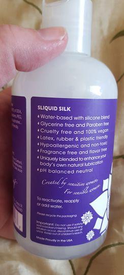 Sliquid Silk comes in a stylish bottle