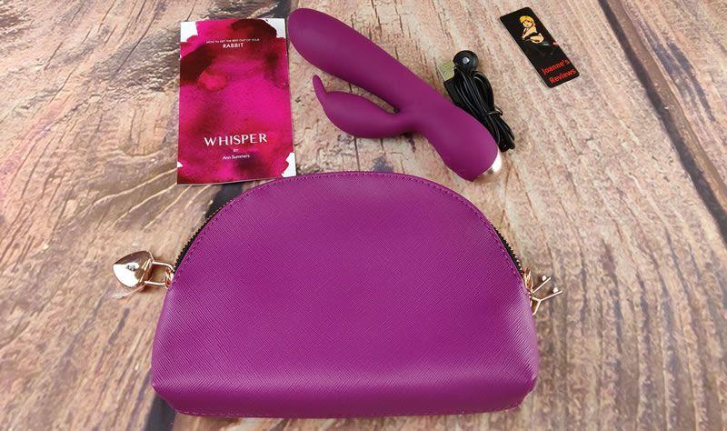 Image showing what is inside the storage bag of the Whisper Rabbit Vibe